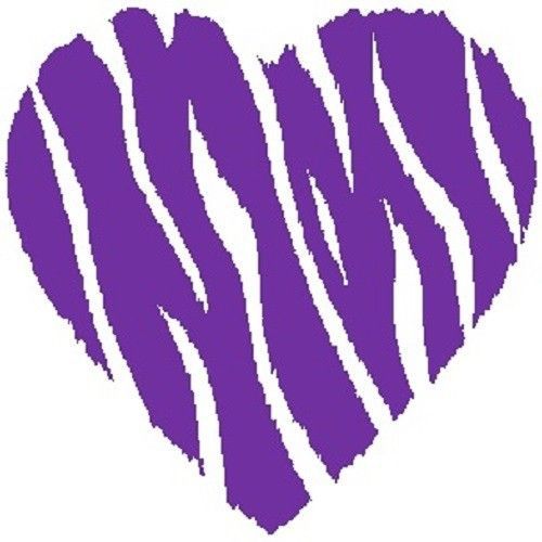 30 Custom Wild Purple Heart Personalized Address Labels