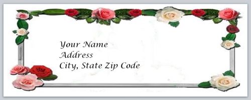30 Roses Personalized Return Address Labels Buy 3 get 1 free (bo18)