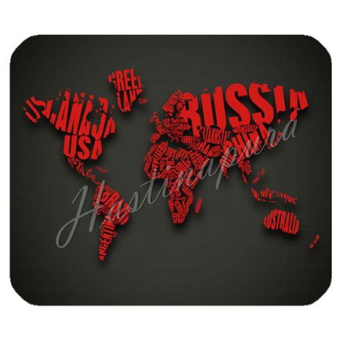 Hot New The Mouse  Pad  with backed Rubber Anti Slip - WorldMap