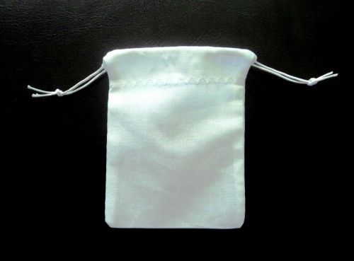 Handmade  ^^ Plain WHITE drawstring bag USB carry case: Make your own design ^^