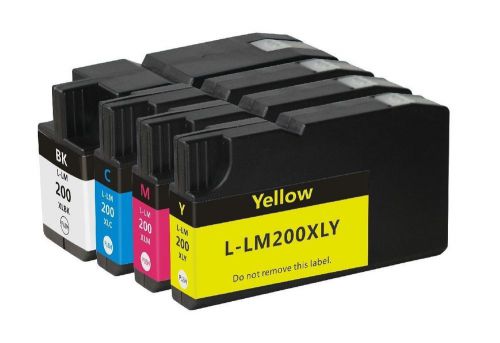 4 x ink cartridges lexmark 200xl lex200 for officeedge pro 4000 4000c 5500 5500t for sale