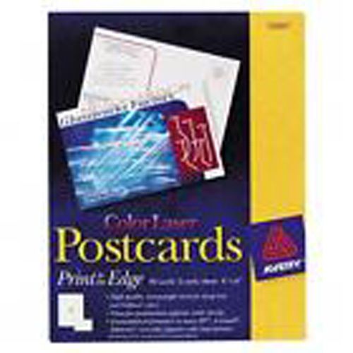 AVERY 5889 COLOR LASER POSTCARDS 4&#034;X6&#034; 80 HEAVYWEIGHT CARDS