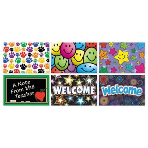 Teacher created resources 9599 postcard pack with 30 each of six designs, 4 x 6, for sale