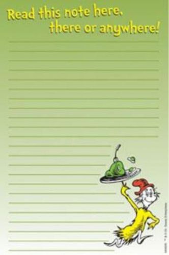 Eureka Dr. Seuss Green Eggs And Ham Note Pad