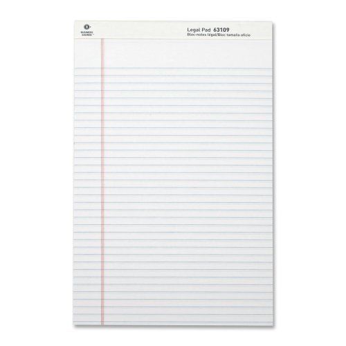 Business Source Legal Ruled Pad - 50 Sheet - 16 Lb - Legal/wide Ruled (bsn63109)