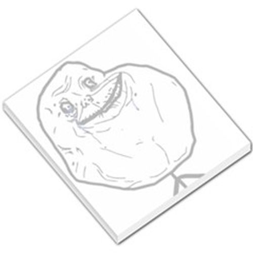 Forever alone guy rage comic 50 sheet mini paper memo pad for sale