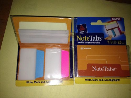 AVERY Note Tabs #16389 2 sizes pack of 25   Sealed NIP READ