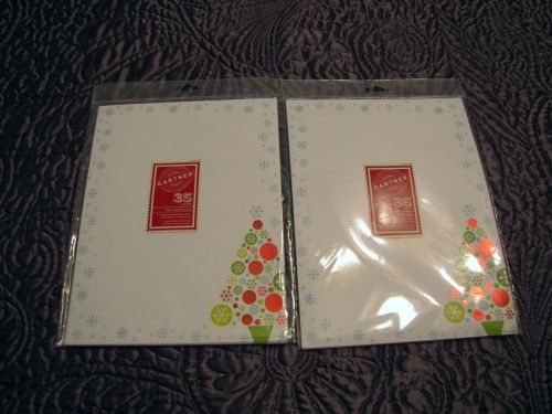 Christmas Stationery Holiday Santa&#039;s Letter Card Insert Foil Printer Paper NIP