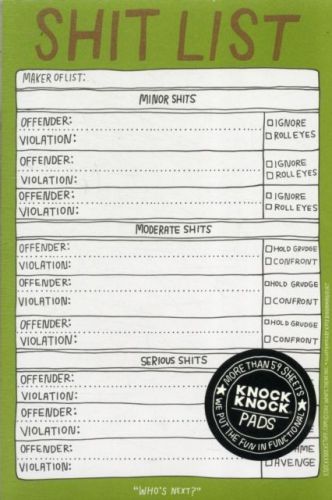 KNOCK KNOCK $HIT LIST PAD - (ORIGINAL SEAL)