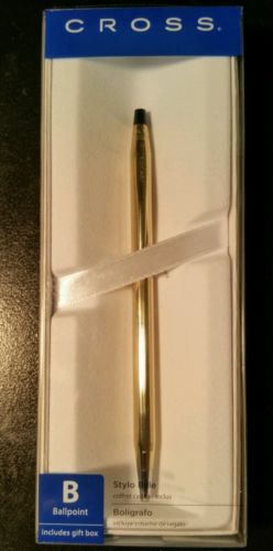 Cross Classic Century 10K Karat Gold Filled Ballpoint Pen In Gift Box