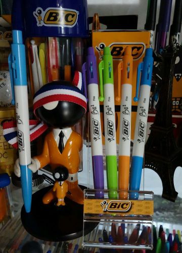 4 bic bu1 pens (blue ink) 2009 fine 0.7 smooth writing discontinued rare!!! for sale