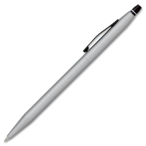 Cross Click Slim Gel Retractable Rollerball Pen-Satin Chrome Barrel-Black-1 Each