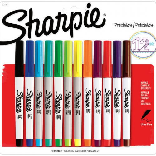12 Count Sharpie Precision Permanent Markers, Ultra Fine Point Brand New 37175