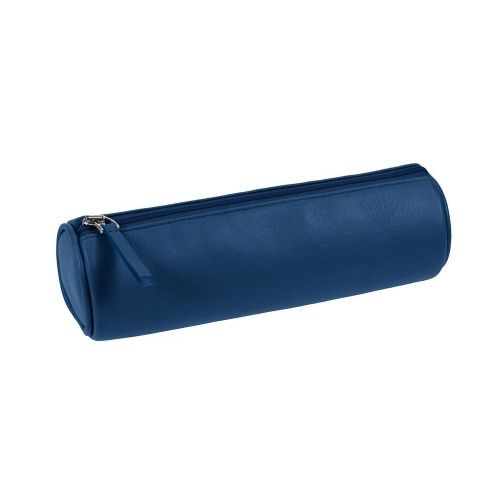 Round pencil holder - Royal Blue - Smooth Calfskin - Leather