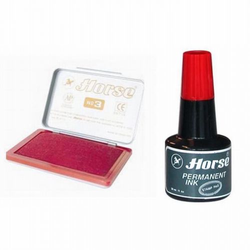 Accessory Business Office Work Desk Document Red Ink Color Stamp Pad Refill ink