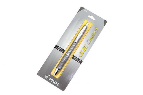 Pilot G2 Limited Retractable Gel Ink Roller Ball Pen, Fine  Black Ink Grey.