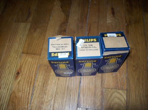 3 NOS  PROJECTOR BULB/LAMP PHILLIPS 12V 75W 13730C/04 P35S