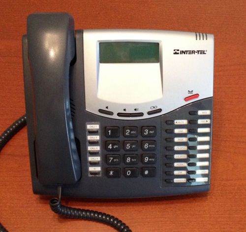 Black Inter-Tel Telephones  Model 8520 / 4 line phone