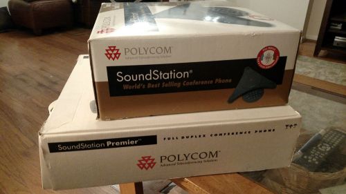 Two Polycom Soundstation conference room phones - SoundStation / SS Premier