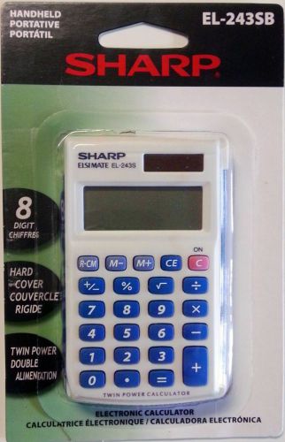 Sharp-EL-243SB Solar Pocket Calculator 8-Digit LCD