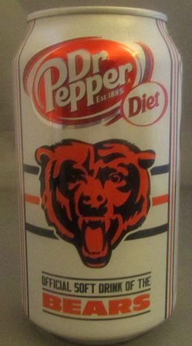 2013 DIet Dr Pepper Chicago Bears Team Logo Can 12 ounce Empty NFL Soda/Pop