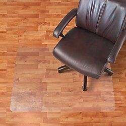 Realspace 35% Recycled Hard-Floor Non-Studded Chair Mat, 36&#034; x 48&#034;