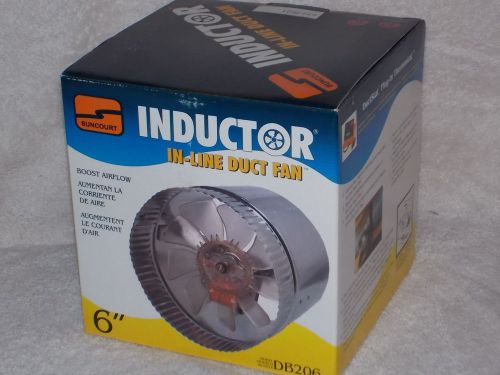 NEW 6&#034; Suncourt INDUCTOR In-Line Duct Fan. DB206, NIB