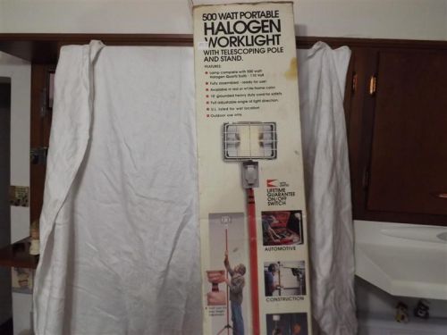 hallogen 500 watt work light, Designer Edge Model L 11, New 4&#039;-10&#039; light $14