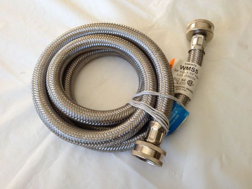 New savard wms5 5-feet braided stainless steel washing machine connector 3/4&#034; for sale