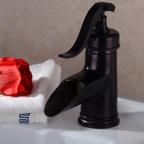 Modern Oil Rubbed Bronze Finished Pump Style Sink Faucet Basin Tap Free Shipping