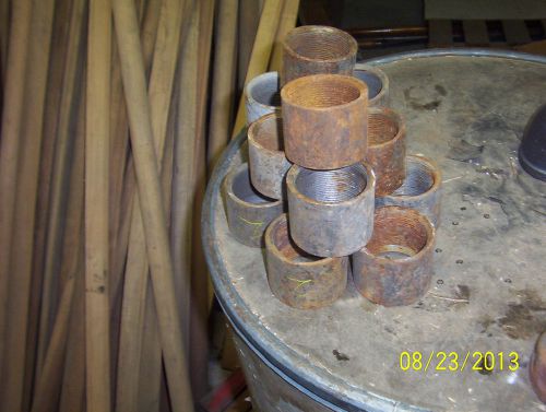 Black iron pipe fitting/ 1 1/2 &#034; coupling (sleeve)/set of 2 for sale