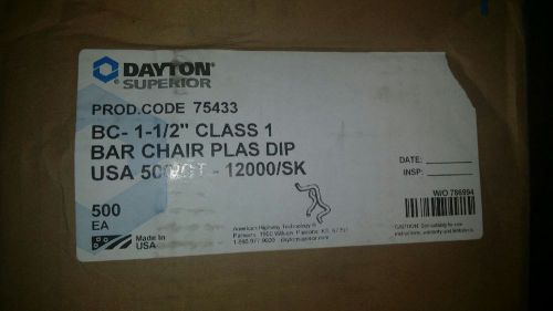Dayton metal bar supports 75433 1-1/2&#034; plastic dipped (class 1) concrete product for sale