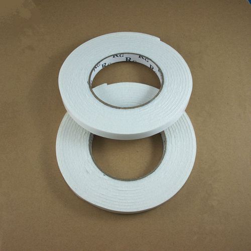 5pcs 1.2cm*4yd white sponge double-sided adhesive tapes office supplies for sale