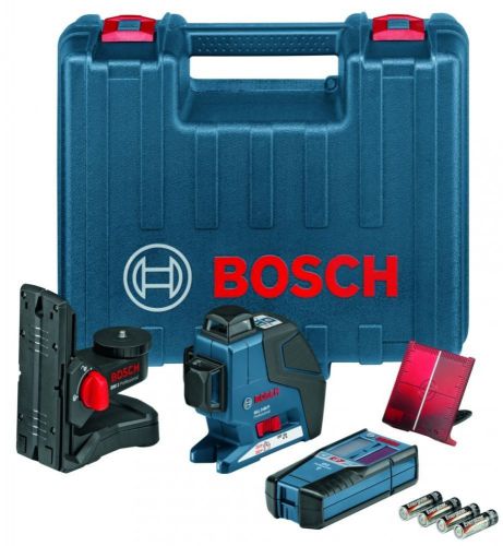[bosch] gll3-80p line laser + bm1 wall mount + lr2 receiver tiling laser for sale