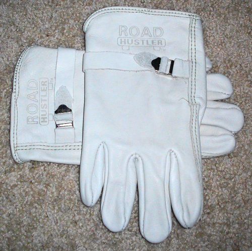 Road Hustler Leather Work Gloves Size Medium 2  Pair