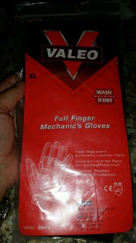 Valeo gmfs full finger mechanic&#039;s gloves, heat resistant, wash &amp; dry size xl z11 for sale