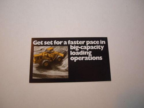 IH International Hough 100C Front-End Wheel Pay Loader Mini Brochure Original 72