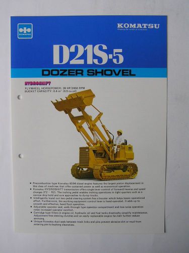 KOMATSU D21S-5 Dozer Shovel Brochure Japan