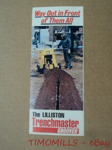 c.1969 Lilliston Trenchmaster Groover Trencher Catalog Brochure Vintage Georgia