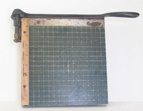 Vintage Old 9 in. Milton Bradly “ DANDY ” Guillotine Paper Cutter