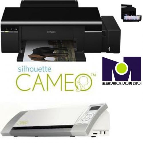 Print and cut bundle package epson l800 + silhouette cameo for sale