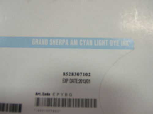 Agfa Grand Sherpa Water Based Cyan Light Dye Ink.  Boxed and factory sealed