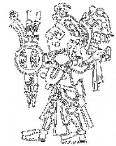 Aztec Warrior DXF file for CNC laser, plasma cutter,or router