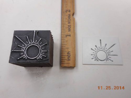 Printing Letterpress Printers Block, Sun, Rays of Sunshine