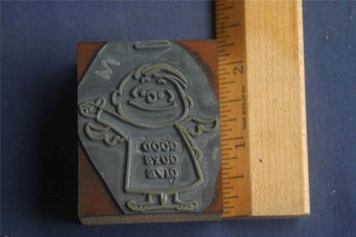 Letterpress Printing Block Comic Style Angel Good Guys Give     (005)