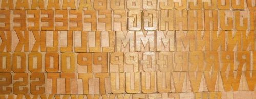 118 piece unique vintage letterpress  wooden type printing blocks unused s1226 for sale