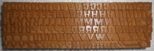 132 piece Unique Vintage Letterpres wood wooden type printing block Unused s1025