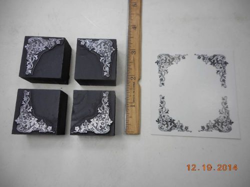 Letterpress Printing Printers 4 Blocks, Breathtaking Flower Frame