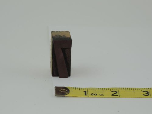 ANTIQUE WOOD NUMBER ON WOOD PRINTING BLOCK -  NUMBER &#034; 7 &#034; WOODEN STAMP -