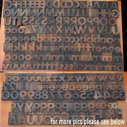 234 wood printing blocks 2.68&#034; Letterpress wooden type woodtype ALPHABET (35)